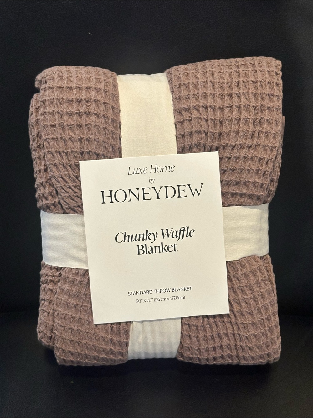 New! Honeydew/Chunky Waffle Stitched Cotton Throw NWT